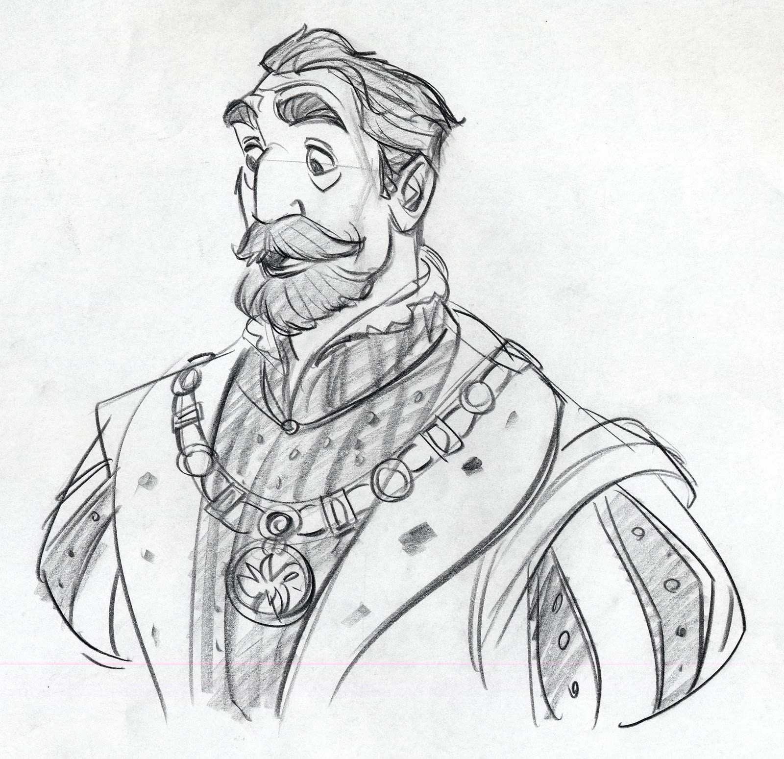 The Art of Tangled • The King Character Design Jin Kim Graphite