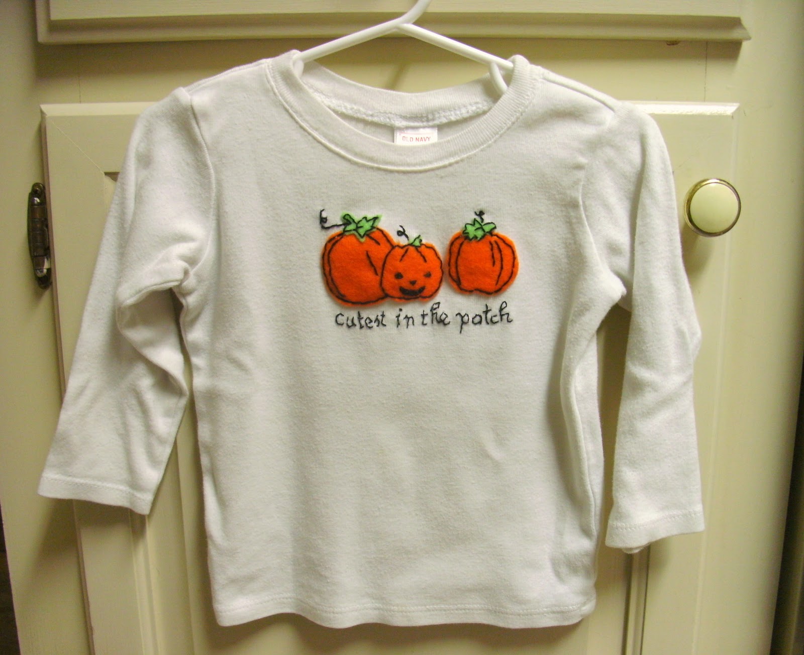 Sew Homegrown Janie and Jackolantern DIY Tshirt Applique