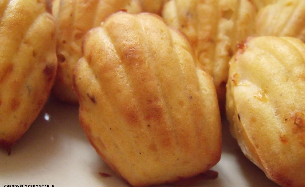 Cherry Blossom's Table Walnut, Pear and Blue Cheese Madeleines