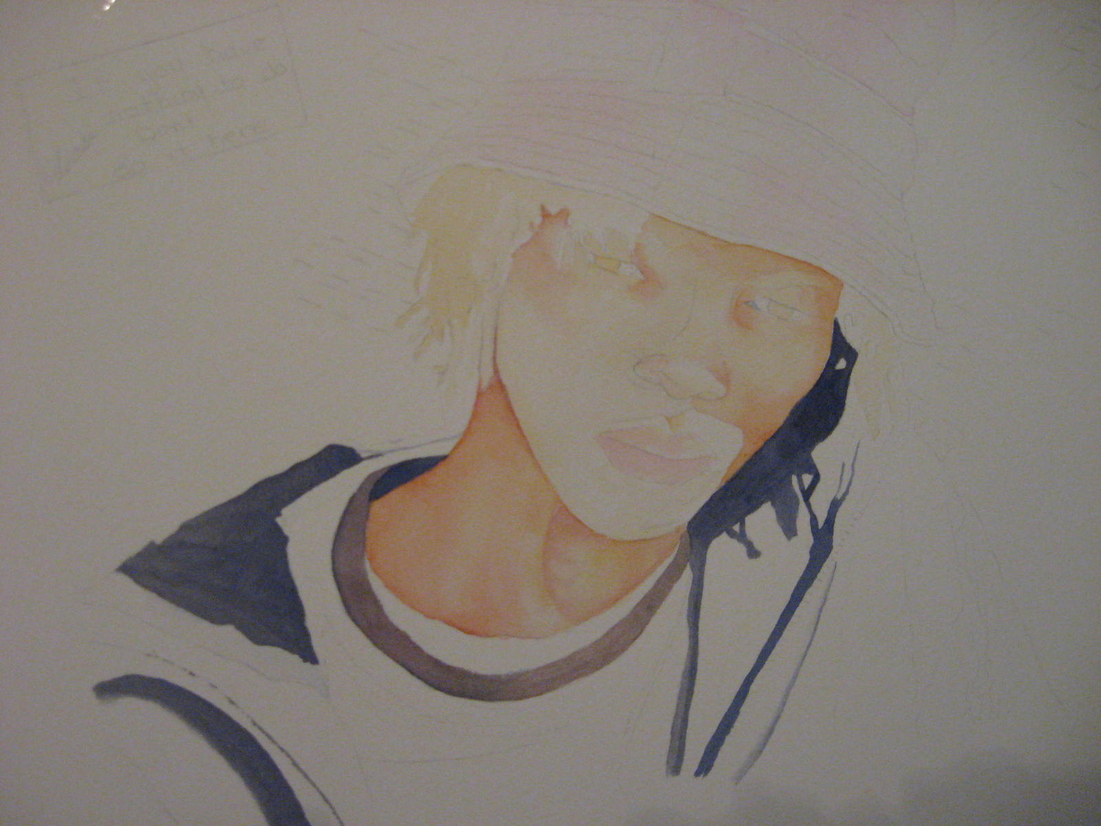 hanging out watercolor portrait tutorial