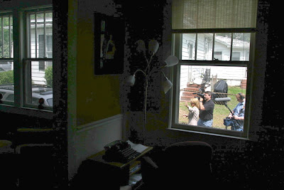 view of Duke lacrosse house from back window of Bissey/Anderson house view of Duke lacrosse house from back window of Bissey/Anderson house