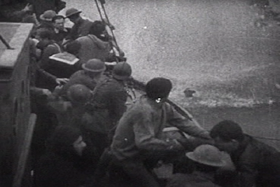 on troops at Dunkirk