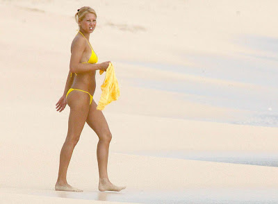 yellow Anna flash kournikova bikini