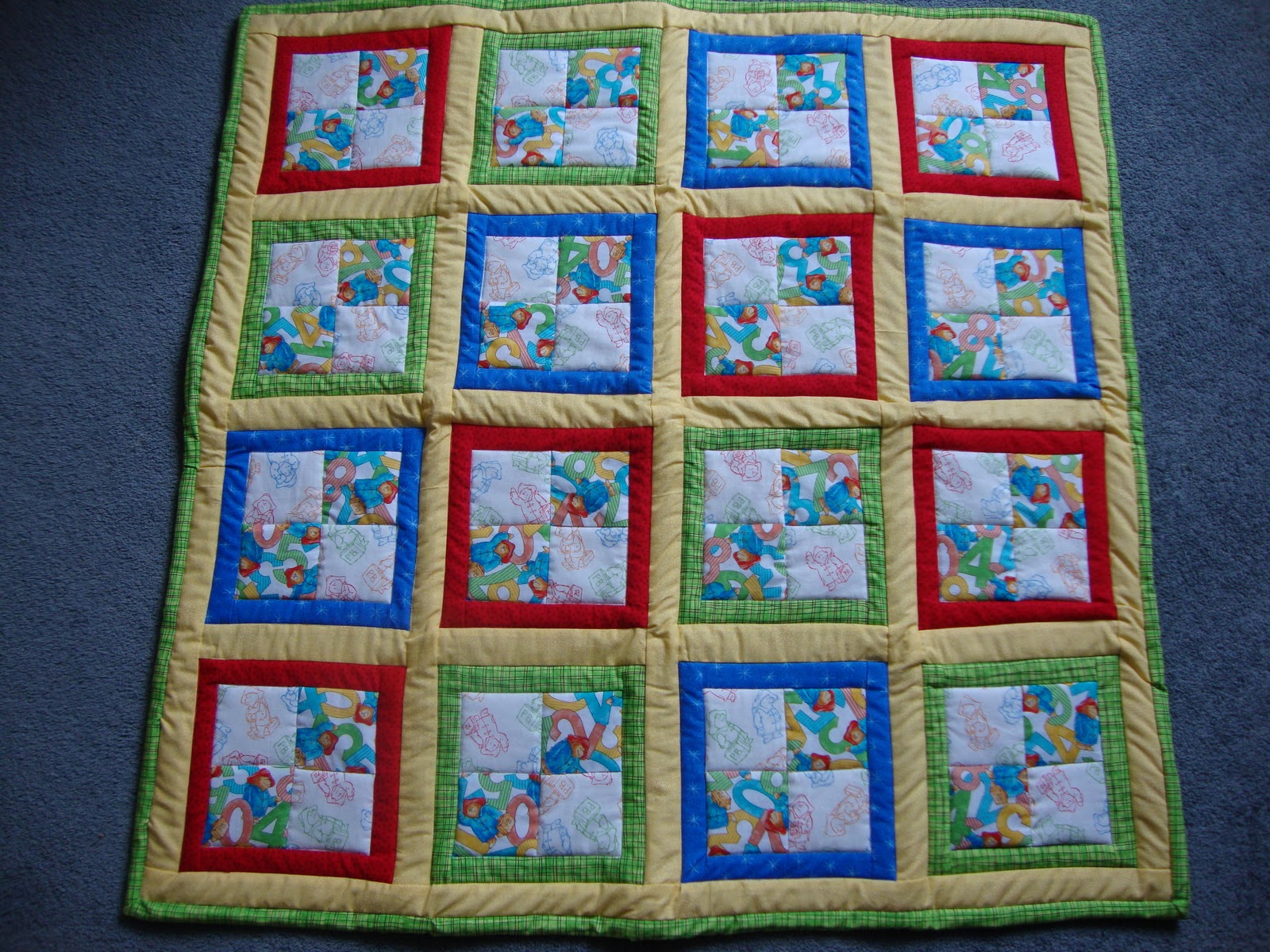 Jen's Crafts and Quilts Scrapbook 2009 Paddington Bear quilt