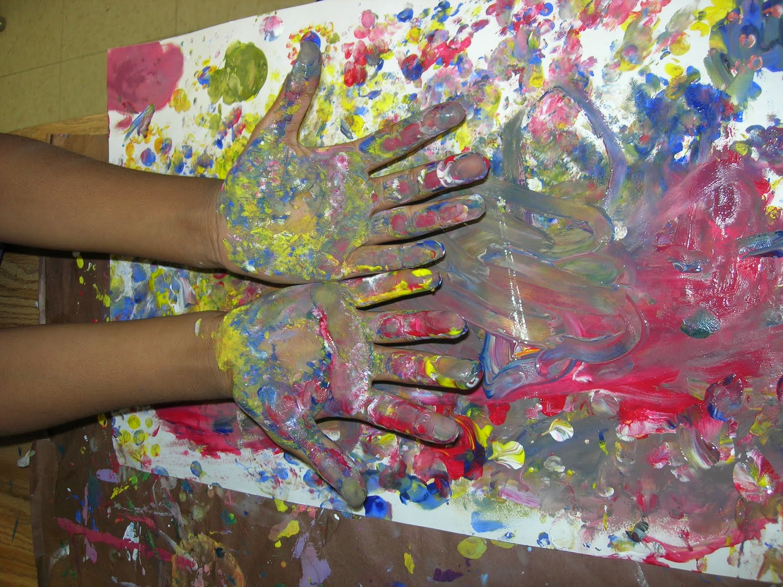 Artists For Kids First grade "fingerprinting" painting