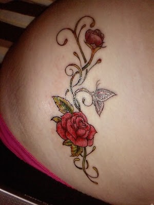 Rose Heart Tattoos. heart tattoos for girls.