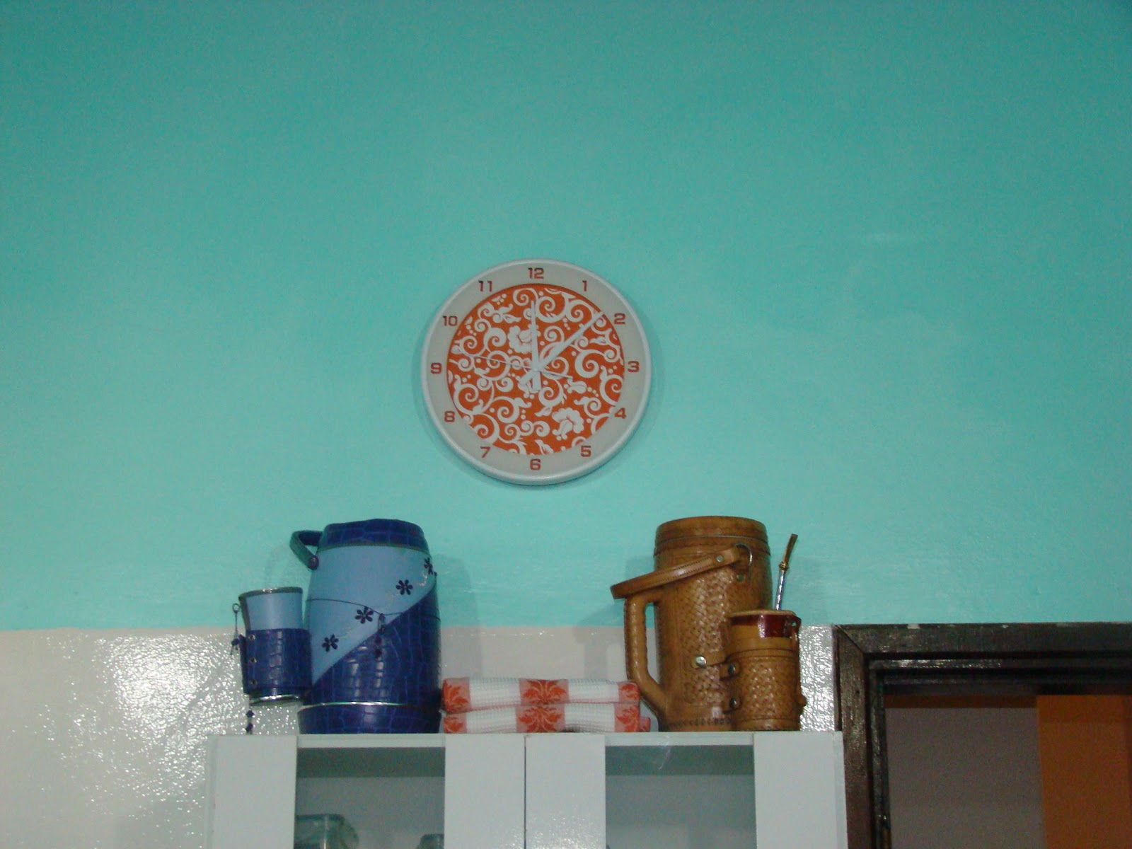 Cleaning kitchen cabinets grease Light Turquoise Wall Paint