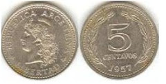 Monedas acuñadas en 1957...
