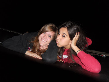 Brianna and I on the trampoline at midnight :)