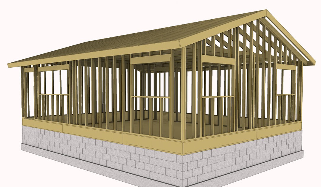SketchUp Plugins and Blog Simple House Frame Render