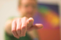 you, finger pointing you or me