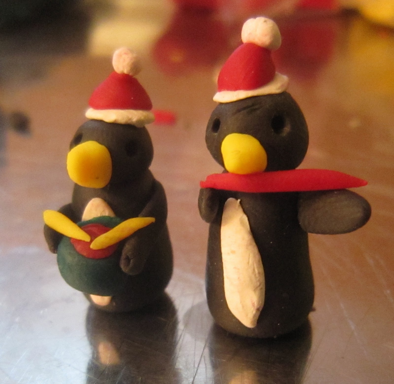 Chuck Does Art DIY Penguin Christmas Village Pipe and Drum