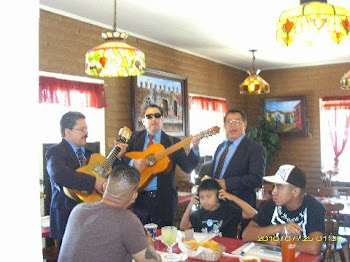 Diners were serenaded at table in front of our table...