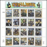 1995 CIVIL WAR #2975 Pane of 20 x 32 cents US Postage Stamps