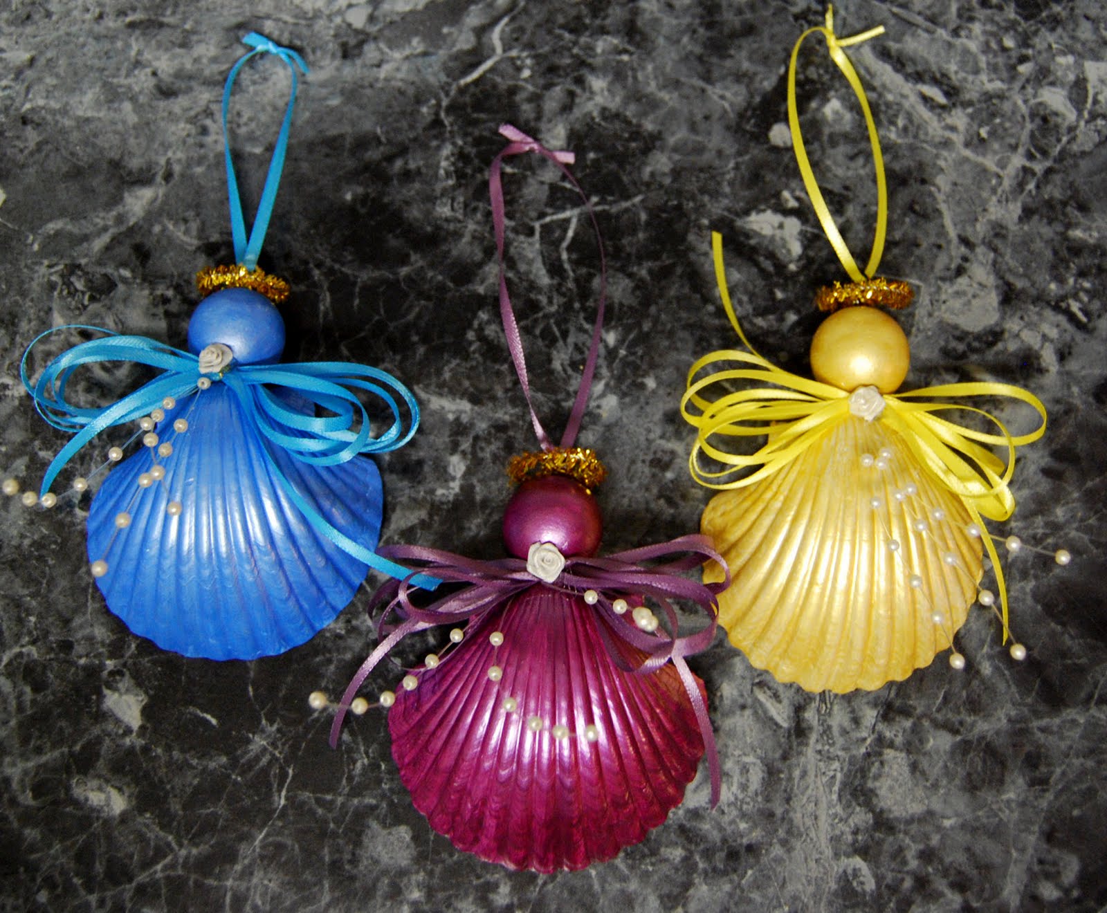 seashell christmas ornaments chose to do some Seashell Angel