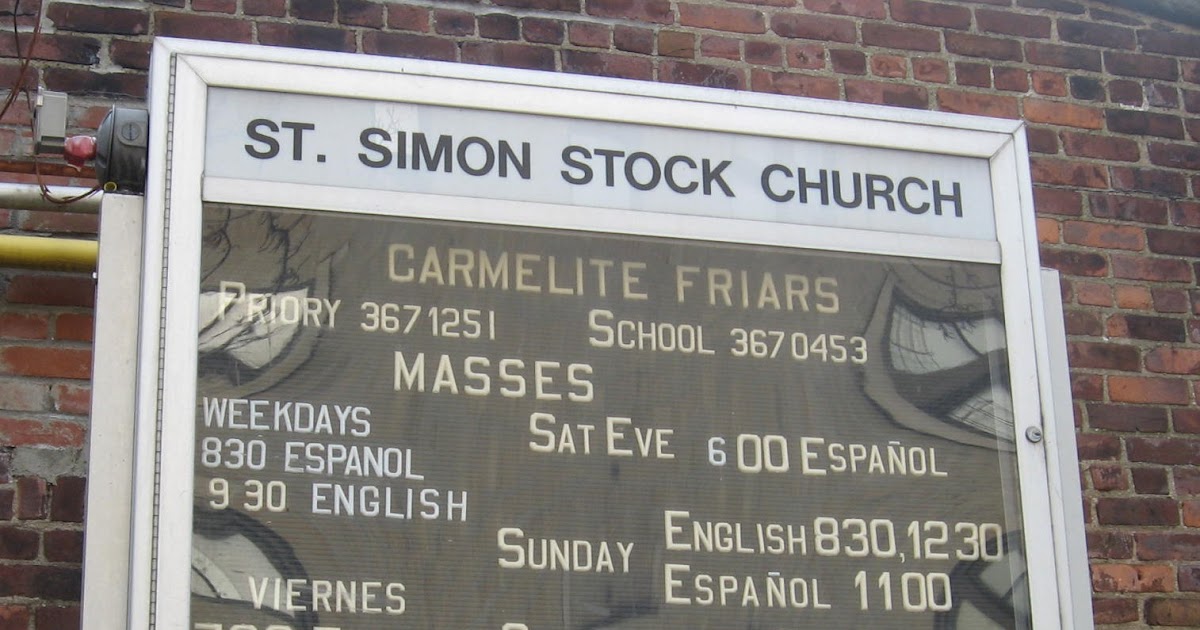 Bronx Catholic St. Simon Stock, Valentine Ave. and East 182 St.