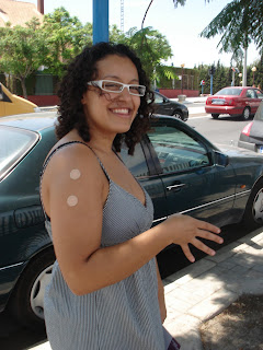 Yo, con mis 2 vacunas en cada brazo