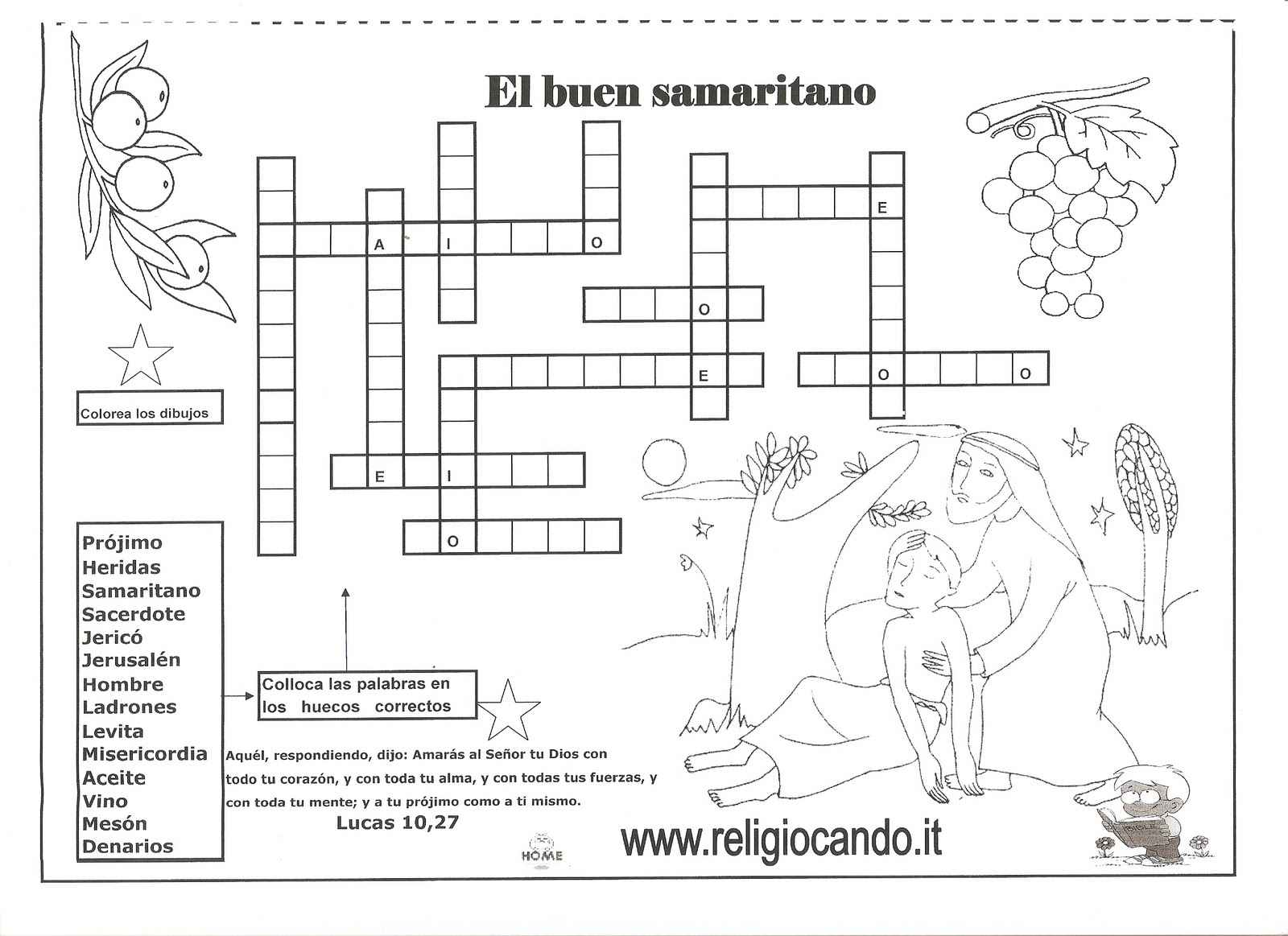 Parábolas y Milagros: Pasatiempos Parábolas