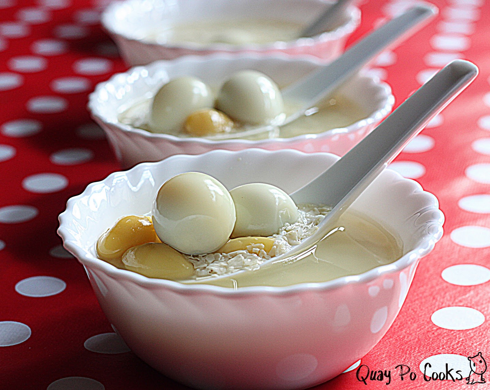 Quay Po Cooks Barley ginkgo nut with foo chuk & quail eggs dessert