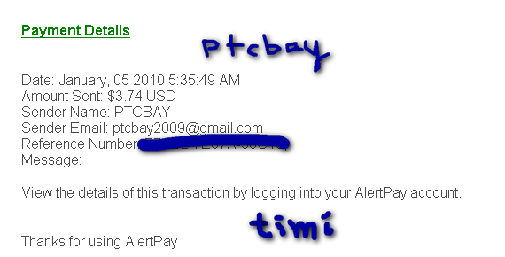 cool man.........my first instant payment from  ptcbay. Ptcb