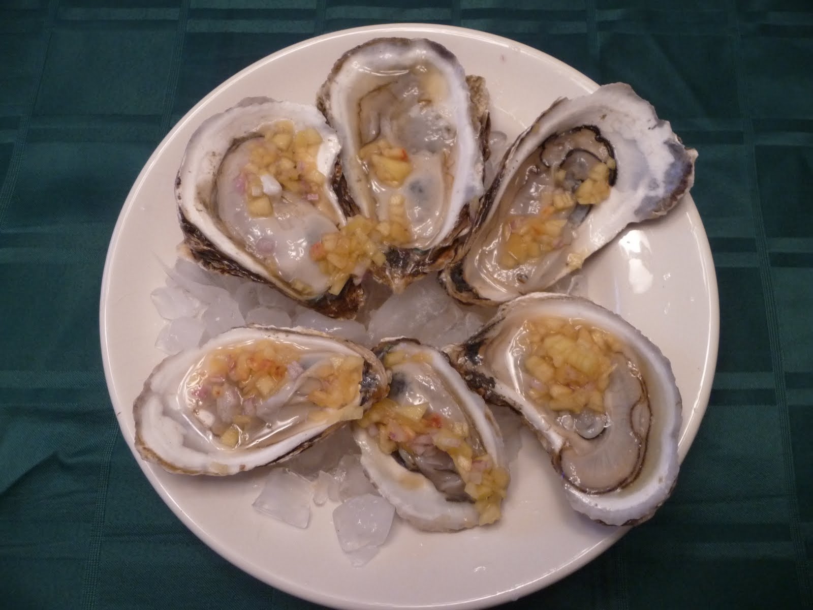 Chef Bolek Oysters with a Peach Champagne