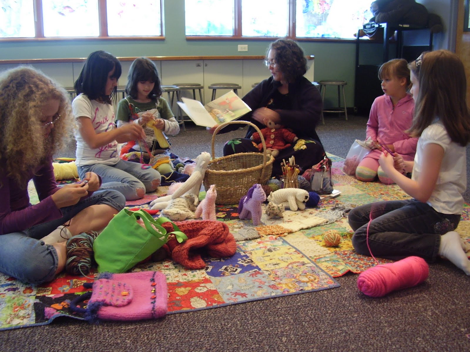 Slate Falls Press Kids' Knitting Club at the Library