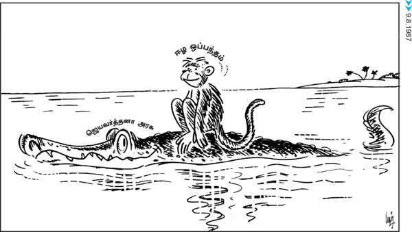 tamil makkal kural: jayavardhana eela oppantham, madan cartoon