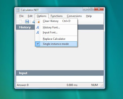 Calculator.NET with single instance patch