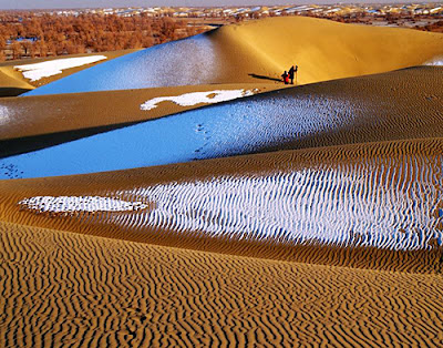 snow in a desert snow in a desert