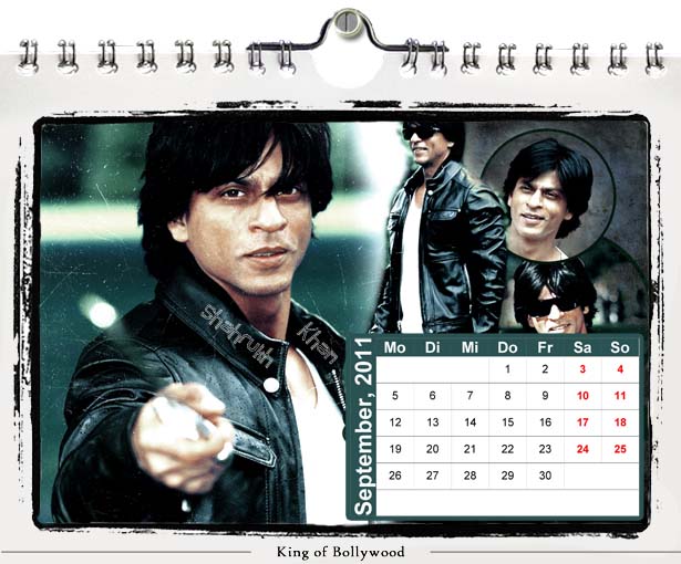 Shahrukh Khan Calender 2011-September