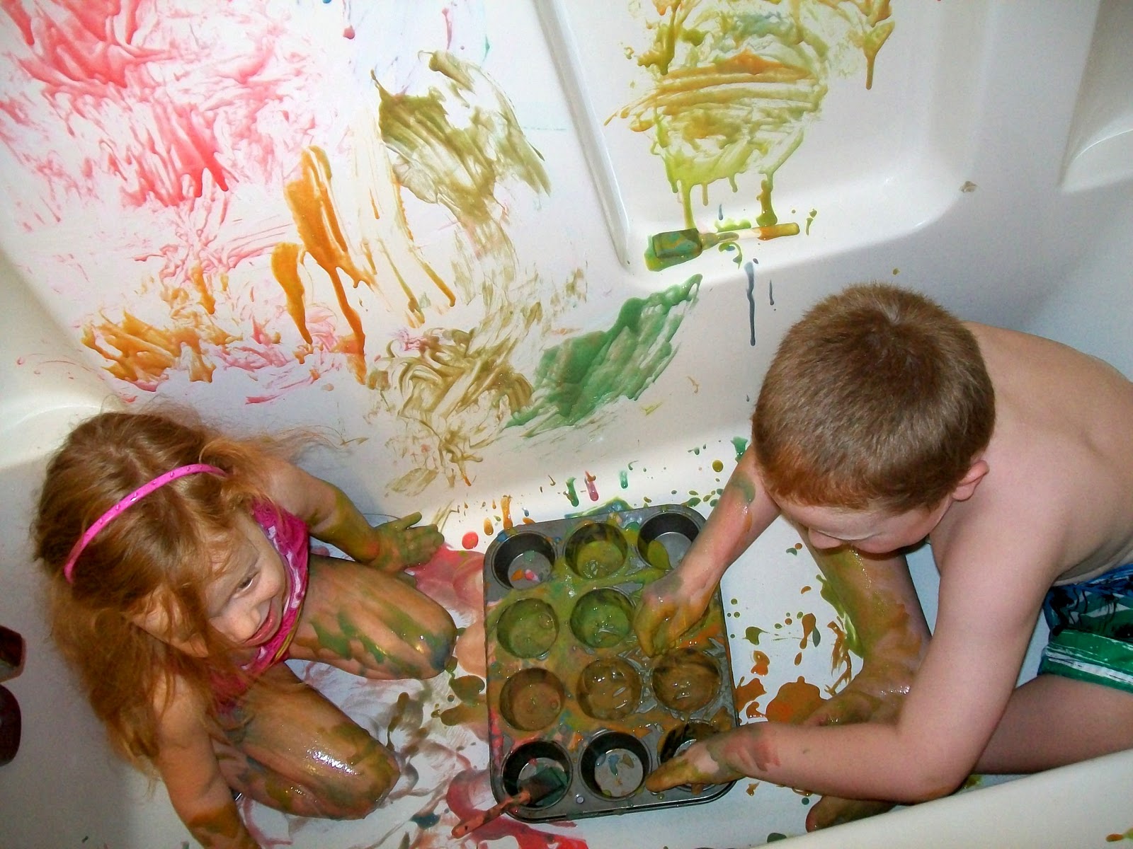 Blissful and Domestic Creating a Beautiful Life on Less Bathtub Fingerpaints