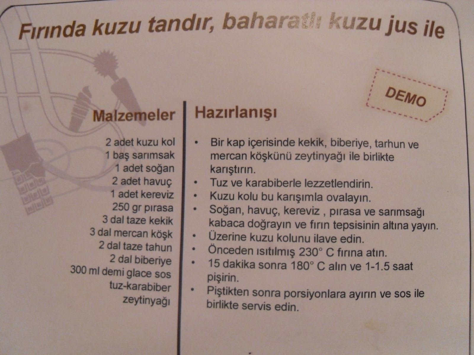 Amatörün günlüğü Fırında kuzu tandır, baharatlı kuzu jus ile