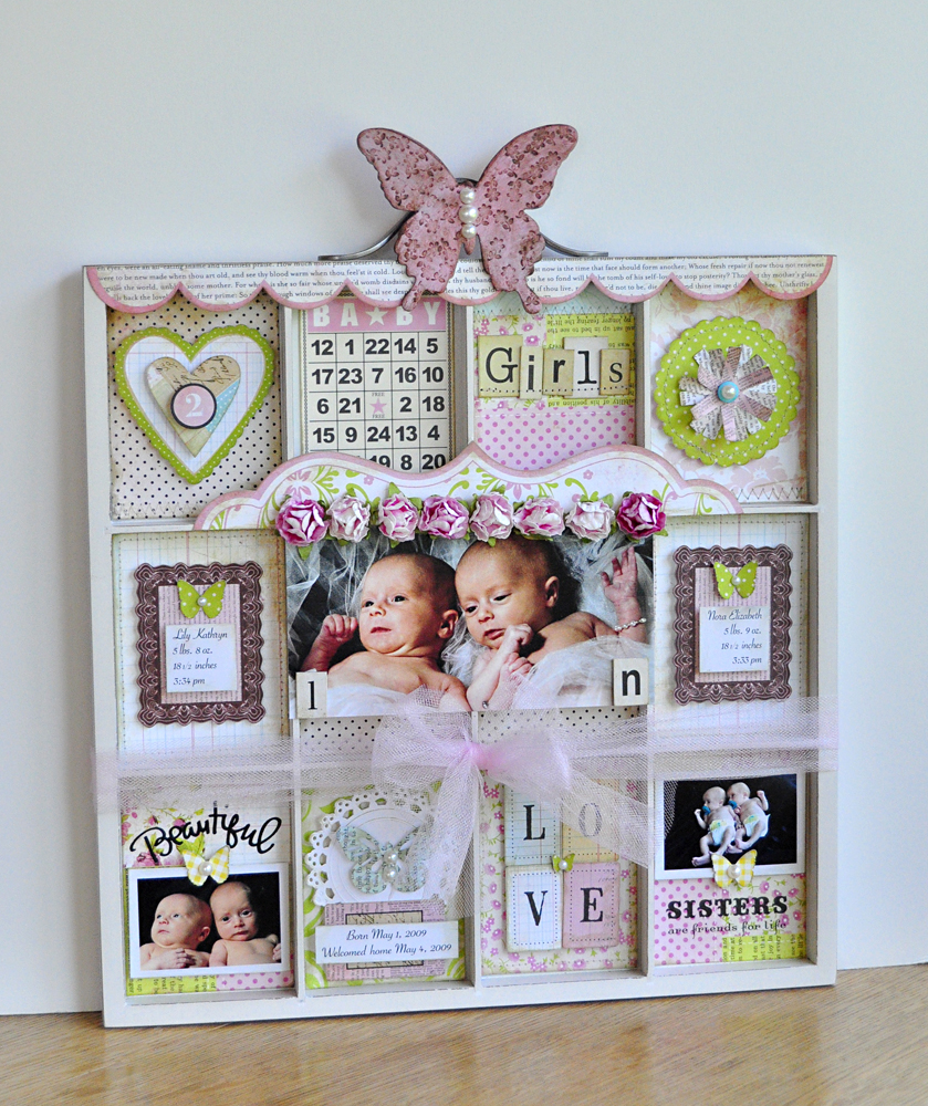 Blessed Scrapper Archiver's Contest Twin Baby Girls Printer's Tray