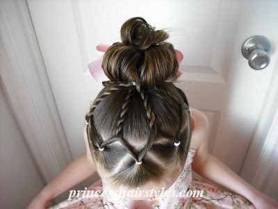 Fancy Princess Updo and Easter Dress. Easter hairstyle for girls