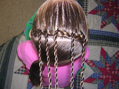 Threaded Twist Hairstyle If you made the french braid loose enough, 