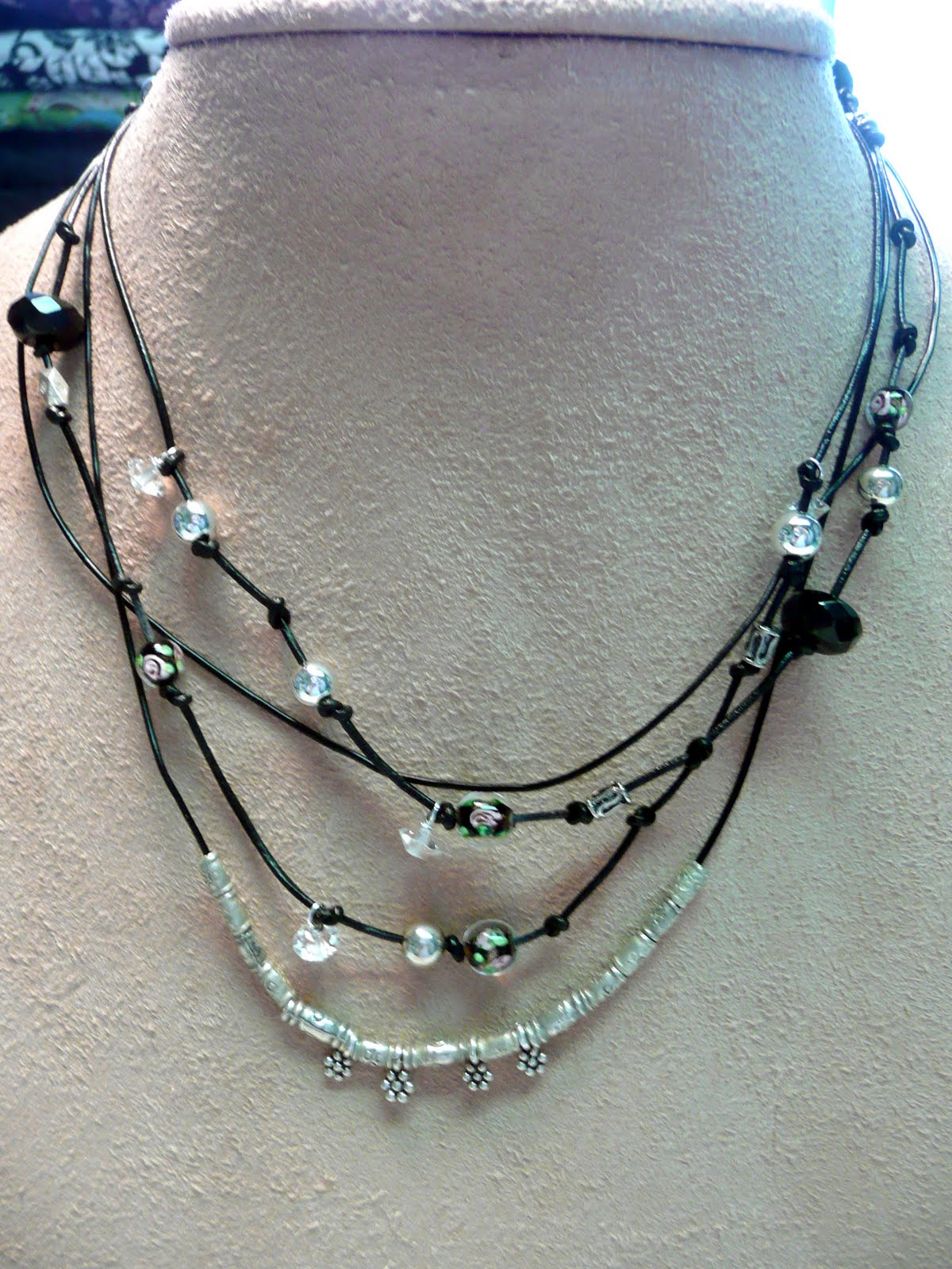 Dana's Jewelry Design April Tutorial Leather Necklaces