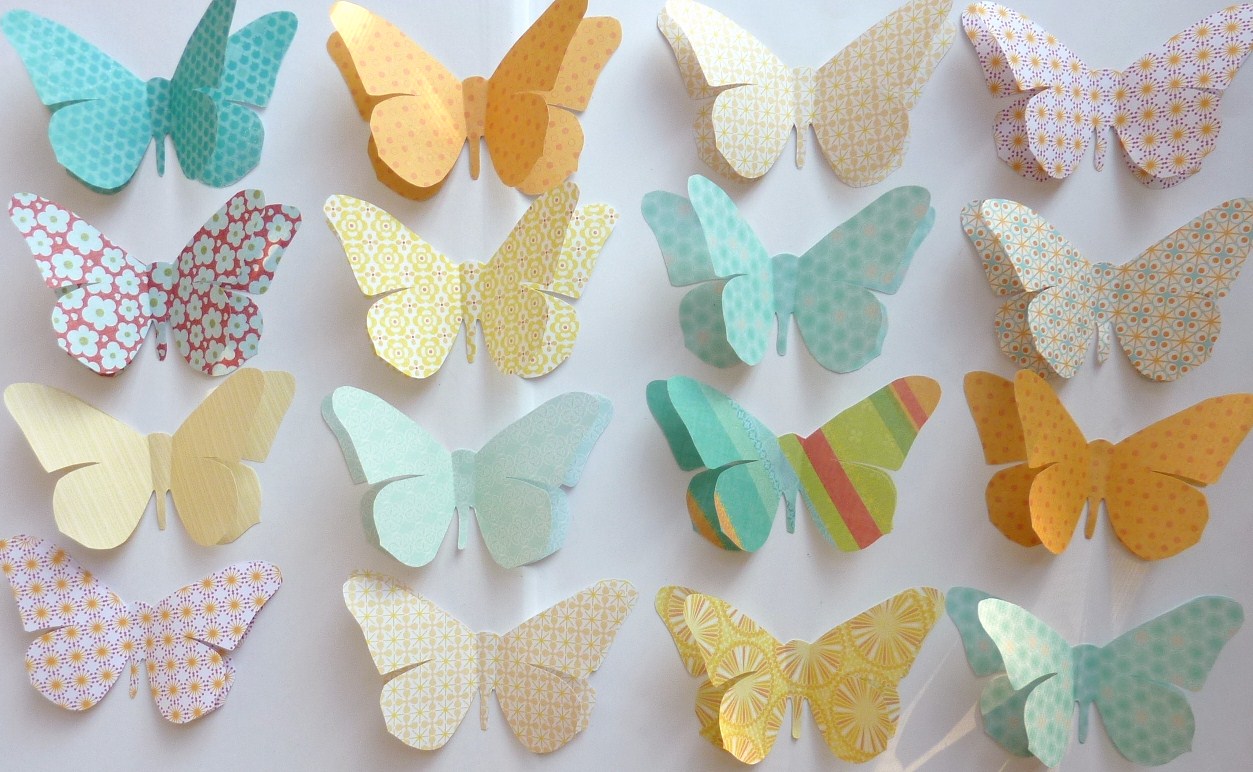 Beach Cottage Studio Large Paper Butterflies Party Decorations