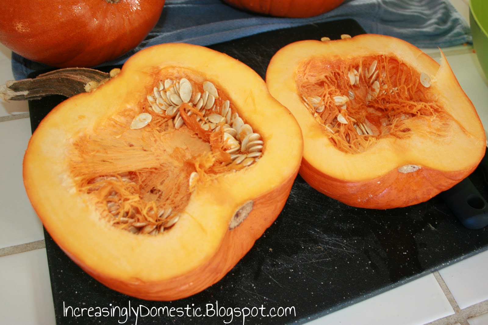 Increasingly Domestic Making Pumpkin Puree