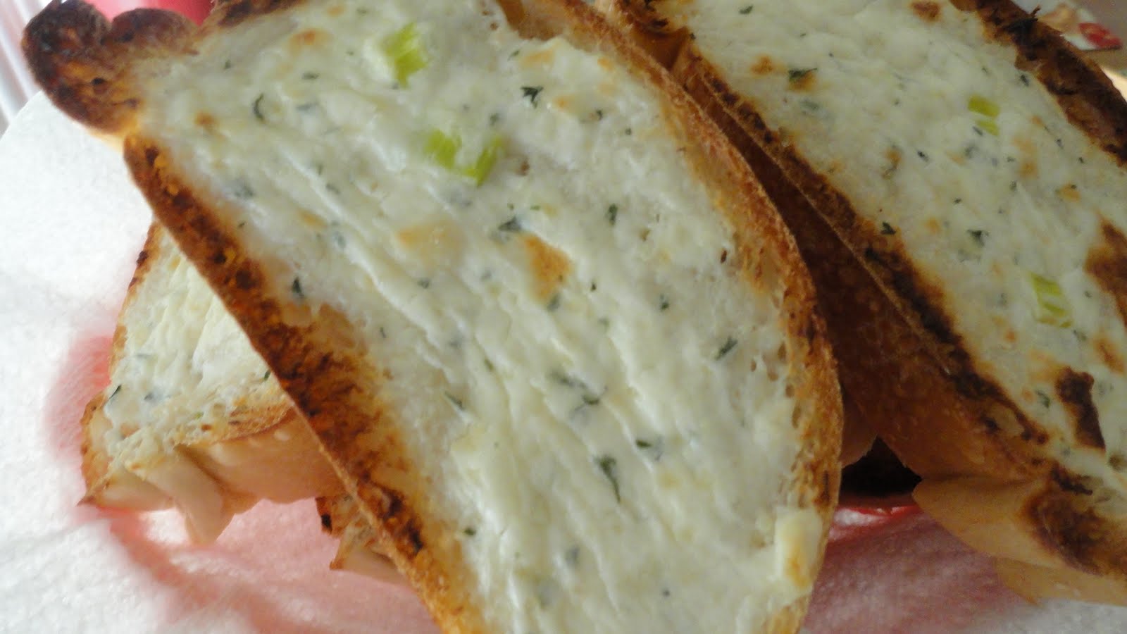 The OnCall Cook creamy garlic french bread