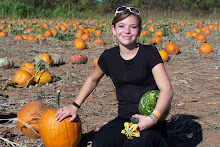 Danielle in the pumpkin patch
