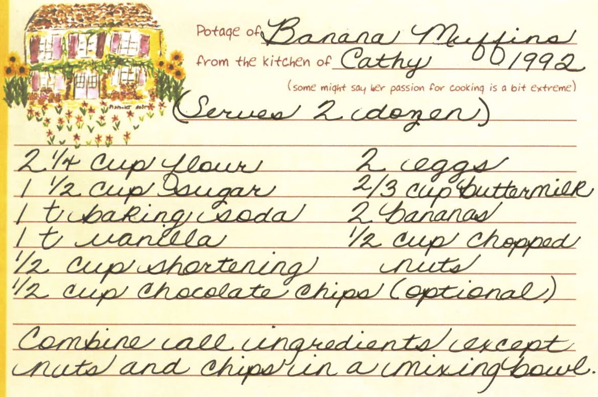organized by cathy three generations of handwritten recipes example of written receipt