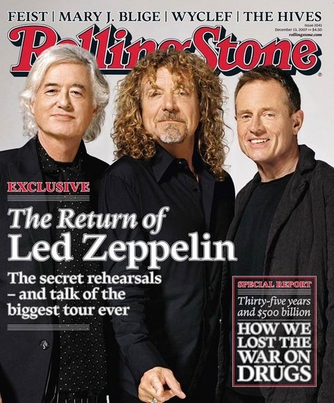 Led Zeppelin portada en la Rolling Stone