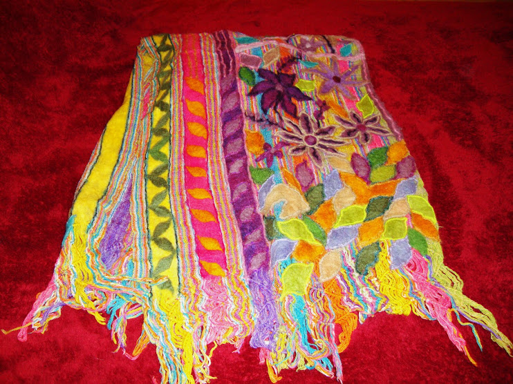 "Arabesque" Scarf made from wool on silk US $220