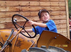 Joseph on the tractor at the Farm