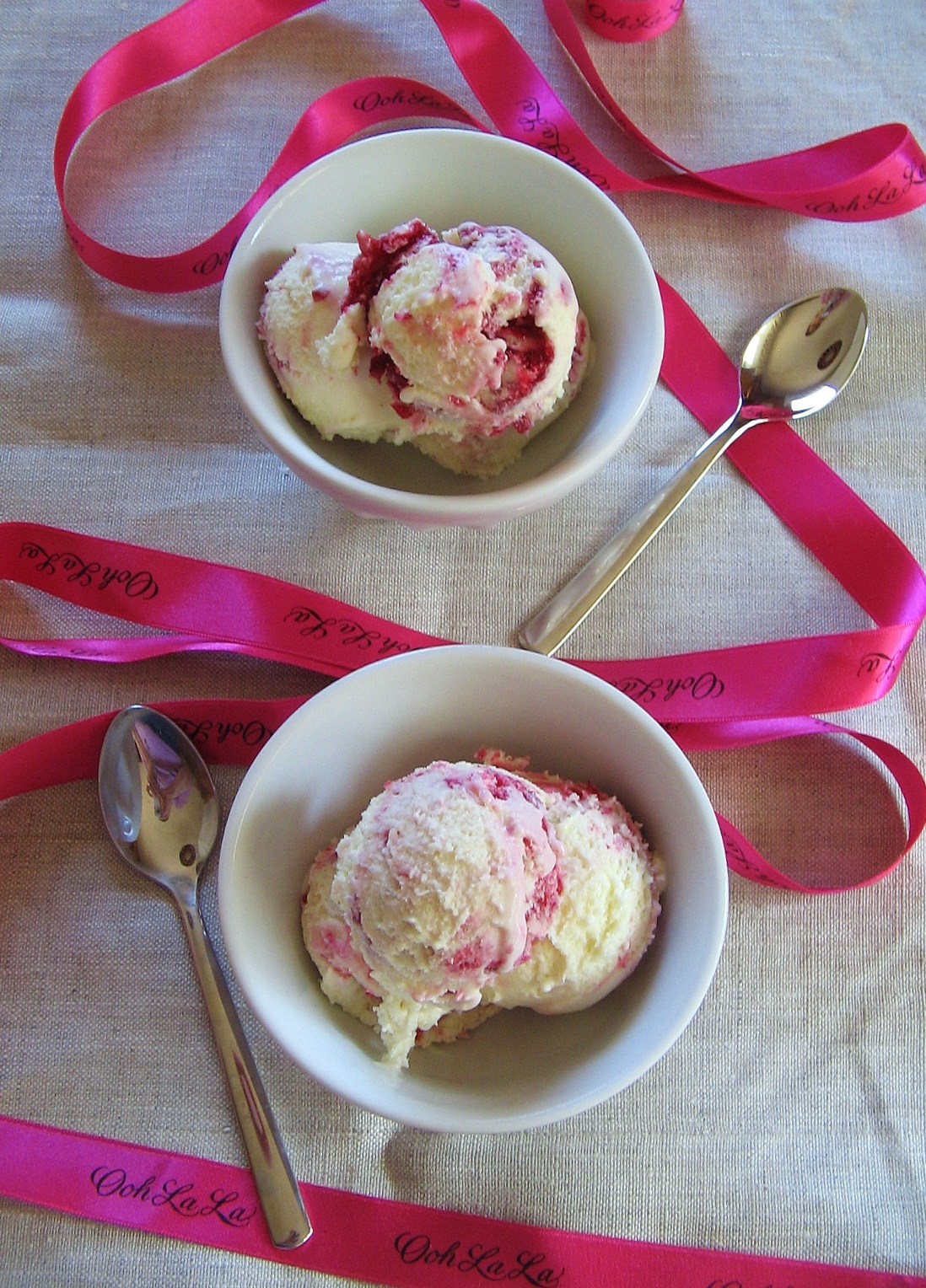 Arctic Garden Studio White Chocolate Ice Cream with a Raspberry Swirl