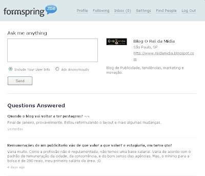 Perguntas para formspring.me
