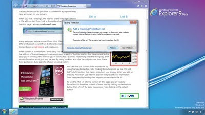 Microsoft IE 9 dodaje Tracking Protection Microsoft IE 9 dodaje Tracking Protection