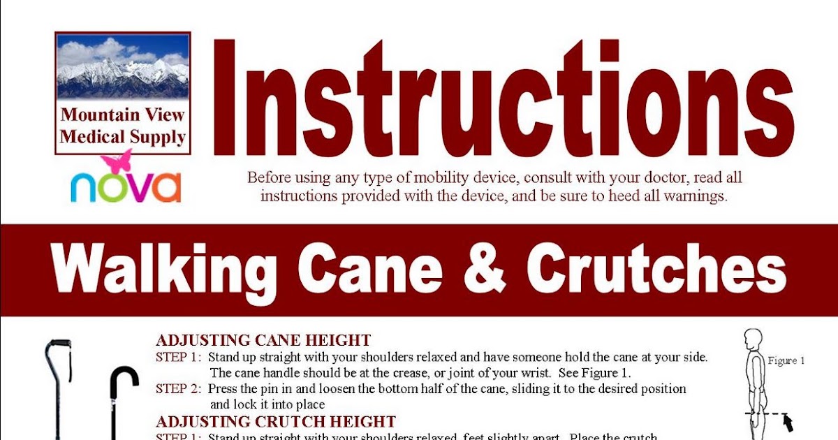 The Mountain View Part 2 of 3 Instructions Walking Canes & Crutches