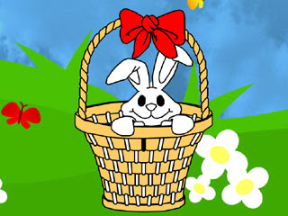 Cute Easter bunny in basket drawing art image download free Jesus Christ desktop pictures and wallpapers for free