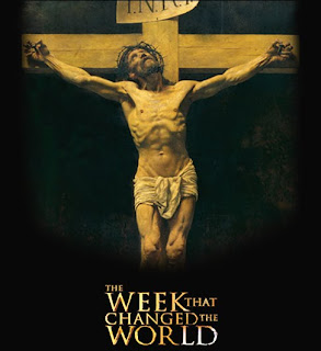 The week that changed the world black background Jesus Christ on Cross Crucifixion free religious powerpoint backgrounds and Christian photos download